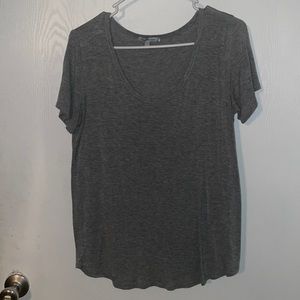 Light grey S scoop neck t-shirt